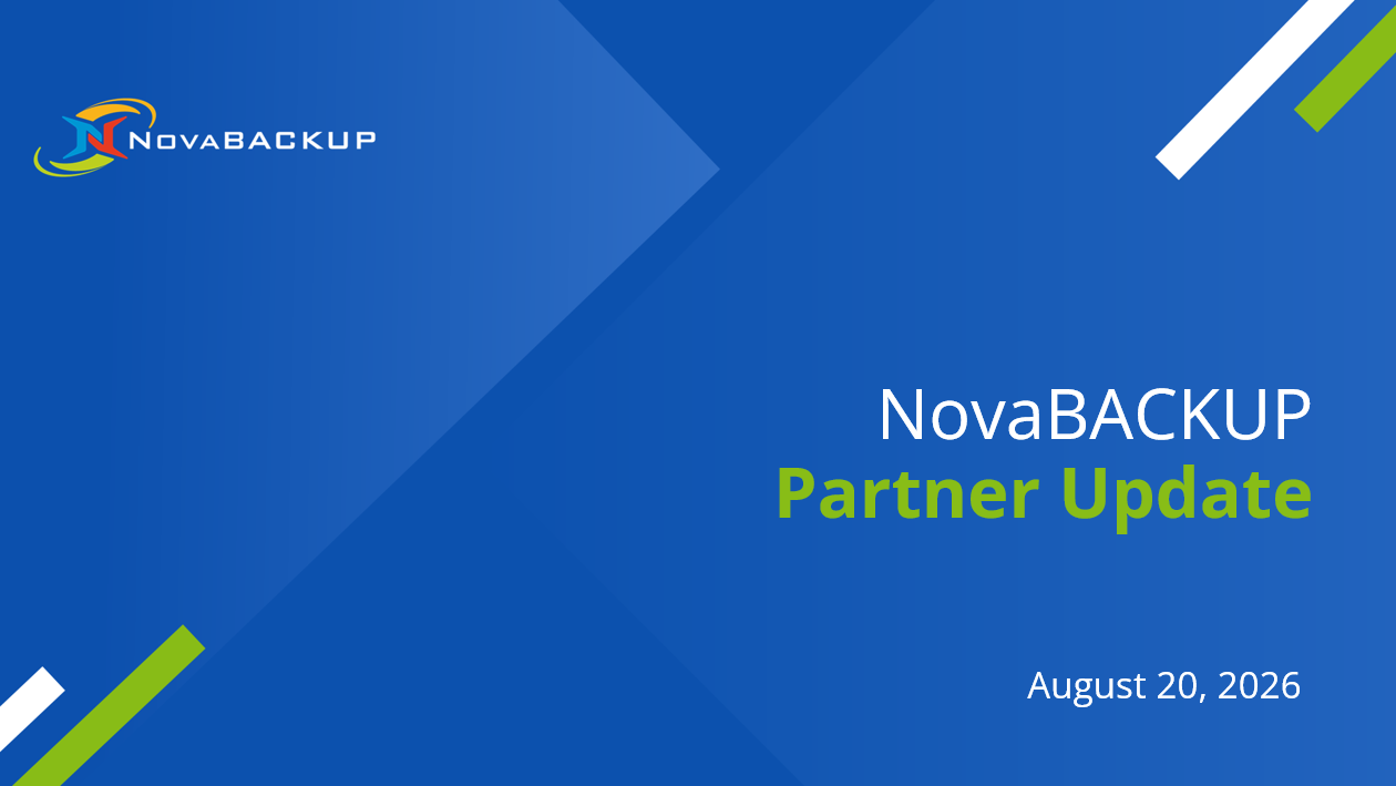 NovaBACKUP Q3 2026 Partner Update